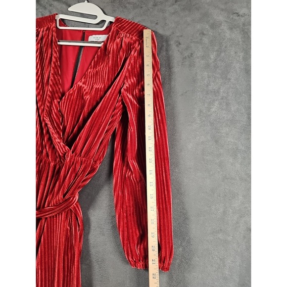 Ali & Jay‎ Anthropologie Samantha Velvet Jumpsuit Rose Red Women's Small - Picture 4 of 9